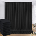 40ftx8ft Wrinkle Free Black Backdrop Curtains for Parties, 8 Panels 5×8ft Soft Silky Polyester Drapes for Backdrop Decor Party Graduation Halloween Wedding Photo Photograhy Stage Background Curtain by ENJOYYOURPARTY