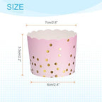 HARFINGTON 150Pcs Paper Baking Cups 6oz Cupcake Wrappers Gradient Pink - Image 2