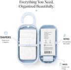 Diaper Bag Wipe Dispenser Blue | 3-in-1 Portable Diaper Caddy Organizer, Baby Wipe Holder with Disposable Bags | Baby Essentials for Newborns, Toddlers, Travel & Baby Shower Gifts - Image 3