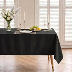 Thick Black Tablecloth, Water & Wrinkle Resistant, 54x120 Inch by Unknown