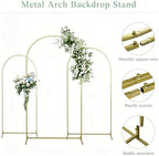 3PCS Metal Arch Backdrop Stand,6+6.6+7.2FT with Covers,Balloon Arch Stand - Image 4