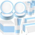 Funnymoom 452 Pcs Light Blue and White Party Decoration Supply for 50 Guest by Funnymoom