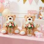 Sliner 4 Sets Pink Bear Baby Shower Centerpieces Gender Reveal Decorations - Image 5