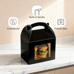 Restaurantware Black Paper Gable Box Take Out Container, 25 Pack - Image 4