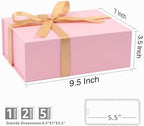 LIFELUM Pink Wedding Gift Box with Magnetic Lid for Presents, 9.5"x7"x3.5" - Image 2