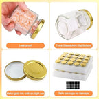 GIVAMEIHF Small Glass Honey Jars with Lids 3oz,40 pack Airtight Canning Jars with Gold Lids,Hexagon Glass Jars for Spice,Jam,Foods,Liquid,Baby Shower Favors,Wedding Favors,40 Labels - Image 3