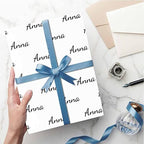 MyPupSocks Custom Name Wrapping Paper, Name White Personalized Logo Gift Wrap Paper Funny Wrapping Paper Roll 58x23 for Boys Girls Kids Birthday Christmas Anniversary 3 Rolls - Image 5