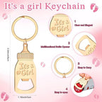 Vesici Baby Shower Party Favors Bottle Openers Keychains, 25 Sets, Girl - Image 3