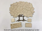 25pc DIY Blank Wooden Tree Puzzle Guest Book Alternative | Add Your Own Personalization - Image 2