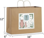 Eupako 16x6x12 Brown Paper Bags 50 Pack, Kraft Gift Bags with Handles - Image 2