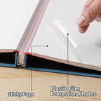Large Photo Album Self Adhesive 4x6 8x10 10x12 13"x12.8" Magnetic Scrapbook Album 12.6"x11" Inch 40 Pages Linen Cover DIY Photo Album with A Metallic Pen and DIY Stickers(Sky Blue) - Image 3