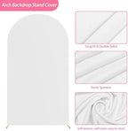 Putros Arch Backdrop Stand and Cover Set, 7.2ft Arch Stand with White Cover - Image 4