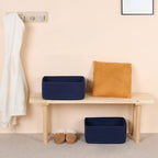 MiniArk Large Storage Baskets for Shelves, 17 x 13 x 7.5” Closet Organizers Bins for Clothes Blanket Towels, Baby Nursery, Toy Baskets Box, Woven Rope Baskets, 2 Packs Navy Blue - Image 6