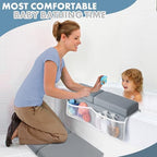 beiens Bath Kneeler and Elbow Rest Pad Set - 1.5'' Comfortable Thick Baby Bath Kneeler Pads, Quick Dry Soft Kneeling Pad for Baby Bath Time, Non-Slip Knee& Arm Support Bathtub Mat with Toys Organizer - Image 6