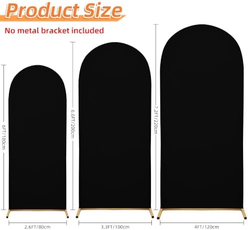 Set of 2 Wedding Arch Cover Stretchy Spandex Fabric Backdrop for Arch Stand - Image 2