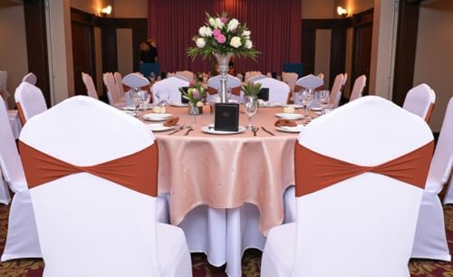 MDS Pack of 250 Spandex Chair Sashes Without Slider Buckles – Terracotta - Image 6