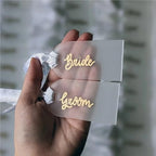 100Pcs Acrylic Place Cards for Wedding Seating Chart Arch Name Tags DIY - Image 3