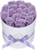 Prifroti 17 Flowers in a Luxury Suede Box, Birthday Gifts for Women, Preserved Flowers, Mothers Day Roses Gift for Mom, Lavender by Prifroti