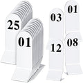 Remerry 25 Pcs Acrylic Table Numbers 1-25, Tent Cards for Events, White by Remerry