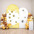 Set of 2 Arch Backdrop Covers Sweet Bee Theme Baby Shower 2PCS Spandex Stretchy Arch Cover for Honey Bees Birthday Party Banquet Decorations (Hunny,7.2FT & 6FT) by Uoimystify