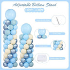 Dusty Blue White Balloons Stand Column Kits 2 Sets Balloon Towers - Image 4