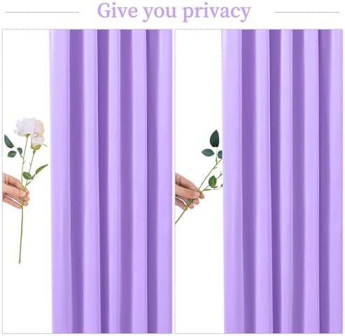 20ft x 10ft Wrinkle Free Lavender Wedding Backdrop Curtains for Party Bridal Shower Reception Decorations Lavender Fabric Curtain Backdrops Drapes for Photography Baby Shower Birthday Background - Image 7