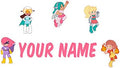 Oliver's Labels Premium Name Wall Decals - Matte Finish Personalized Wall Art for Kids' Rooms & Nurseries (Superheroines) by Oliver%27s+Labels