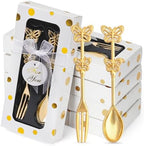16 Pack Mini Spoon and Fork Sets for Tea Party Wedding Guest Souvenir Gift by Winocbxt
