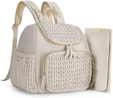 mommore Diaper Bag Backpack, Stylish Mini Baby Bag with Changing Pad by mommore