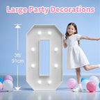 Imprsv Marquee Letters OH, 3FT Light Up Letters Baby Shower Decorations - Image 3