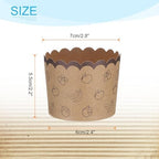 HARFINGTON 150Pcs Paper Baking Cups 6oz Brown Kraft Muffins Liners Fruit - Image 2