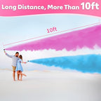 Large Gender Reveal Fire Extinguisher Set for Newborn Baby, 4Pcs Pink Gender Reveal Smoke Bombs, Biodegradable Color Blaster for Cool Gender Reveal Ideas, Confetti Power Cannon Shooter Party Supplies - Image 6