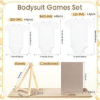 Kathfly 12 Pack Baby Shower Games DIY Bodysuit Games Set - Image 2