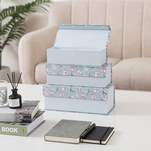 Soul & Lane - Decorative Storage Boxes with Lids, Set of 3, Spring Classic - Image 3