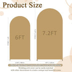 FOTSHARER Khaki Arch Cover Set of 2 Arch Backdrop Cover 6FT 7.2FT Wedding Arch Cover Chiara Backdrop Cover for Arch Stand Tan Spandex Arch Cover Balloon Backdrops Frame Cover for Bridal Showers Decor - Image 3