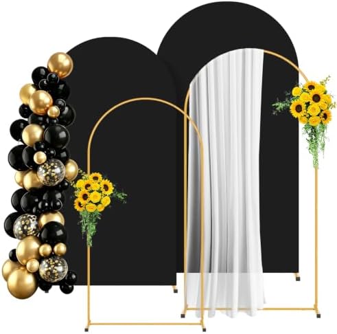 2 Pack Arch Backdrop Stand and Cover Set (7.2FT/6FT), Balloon Arch Stand by Unknown