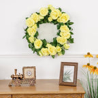U'Artlines 3 Pack Artificial Yellow Rose Garlands Flower Vines 19.5 ft - Image 6