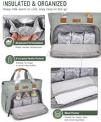 FHELAD Diaper Bag Tote, Large Tote Diaper Bag with Luggage Strap, 14 Pocket - Image 2