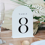 White Arch Table Numbers for Wedding, 30 Pack 5"x7" White Arch Acrylic Table Numbers 1-30 with stand, Perfect for Wedding Reception - Image 3