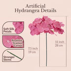 65PCS Hydrangea Artificial Flowers with Stronger Bendable Stems, Premium Silk Faux Hydrangea Flowers Bulk for DIY Wedding, Arches, Baby Showers & Event Decor(Pink Mix) - Image 4