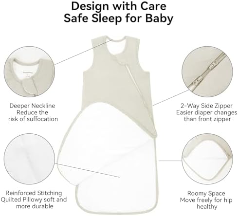 BubblePanda Rayon Made from Bamboo Sleep Sack 2t-3t 24-36 Months 1.0 Tog - Image 3