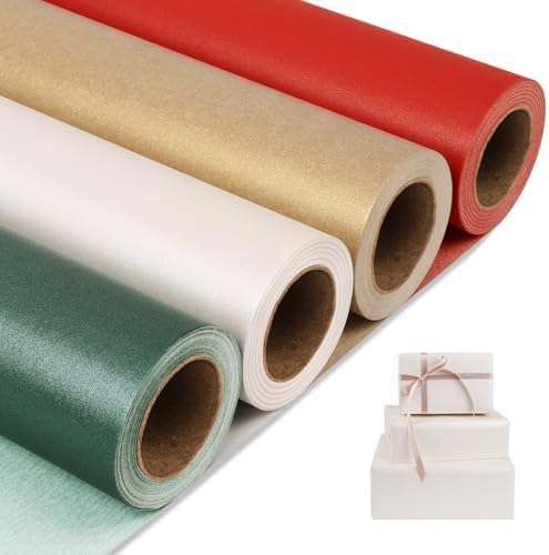 NESCCI Matte Wrapping Paper,Gift Wrapping Paper-4 Roll by NESCCI