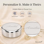 925 Sterling Silver First Curl & Tooth Keepsake Box - Image 3