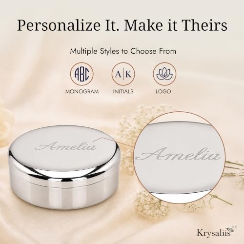 925 Sterling Silver First Curl & Tooth Keepsake Box - Image 3
