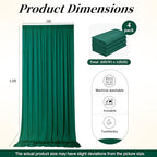 20ft x 12ft Wrinkle Free Hunter Green Backdrop Curtains for Parties, Silky Photo Backdrop Drapes 12FT Long Back Drop Cloth for Wedding Birthday Photography Background Decor - Image 7