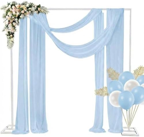 8.2FT Square Wedding Arch, Metal Backdrop Stand for Ceremony Decor, Adjustable Rectangular Arch Frame for Baby Shower, Birthday Party & Anniversary by BouPower