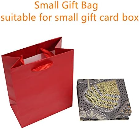 100pk Extra Small Gift Wrap Paper bags with Ribbon Handles(4.5*5.5*2.5in) for Party Favors, Baby Shower, Weddings,Holidays,Graduation,Birthdays,Celebrations,Bridesmaids Gifts,Bulk Solid Color (red) - Image 3