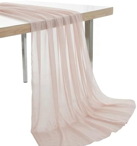 Pack of 15 Yard Chiffon Drapery Fabric, 60" Wide, Multiuse - Nude by MDS