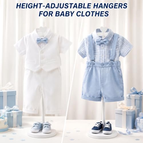 Huaerle Baby Clothes Display Stand Wooden Baby Shower Centerpiece, White - Image 6