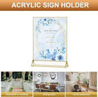 5X7 Gold Picture Frame Acrylic Sign Holder,Wedding Signs Table Numbers Menu Holders 6Pack - Image 3